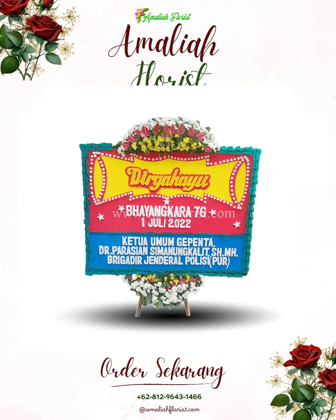 Papan Bunga HUT Ulang Tahun Pradah Kalikendal